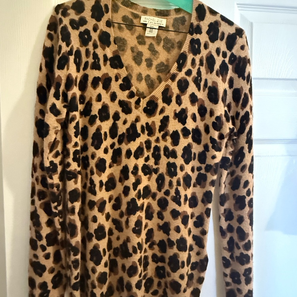 Rachel Zoe Brown and Black Cashmere Sweater